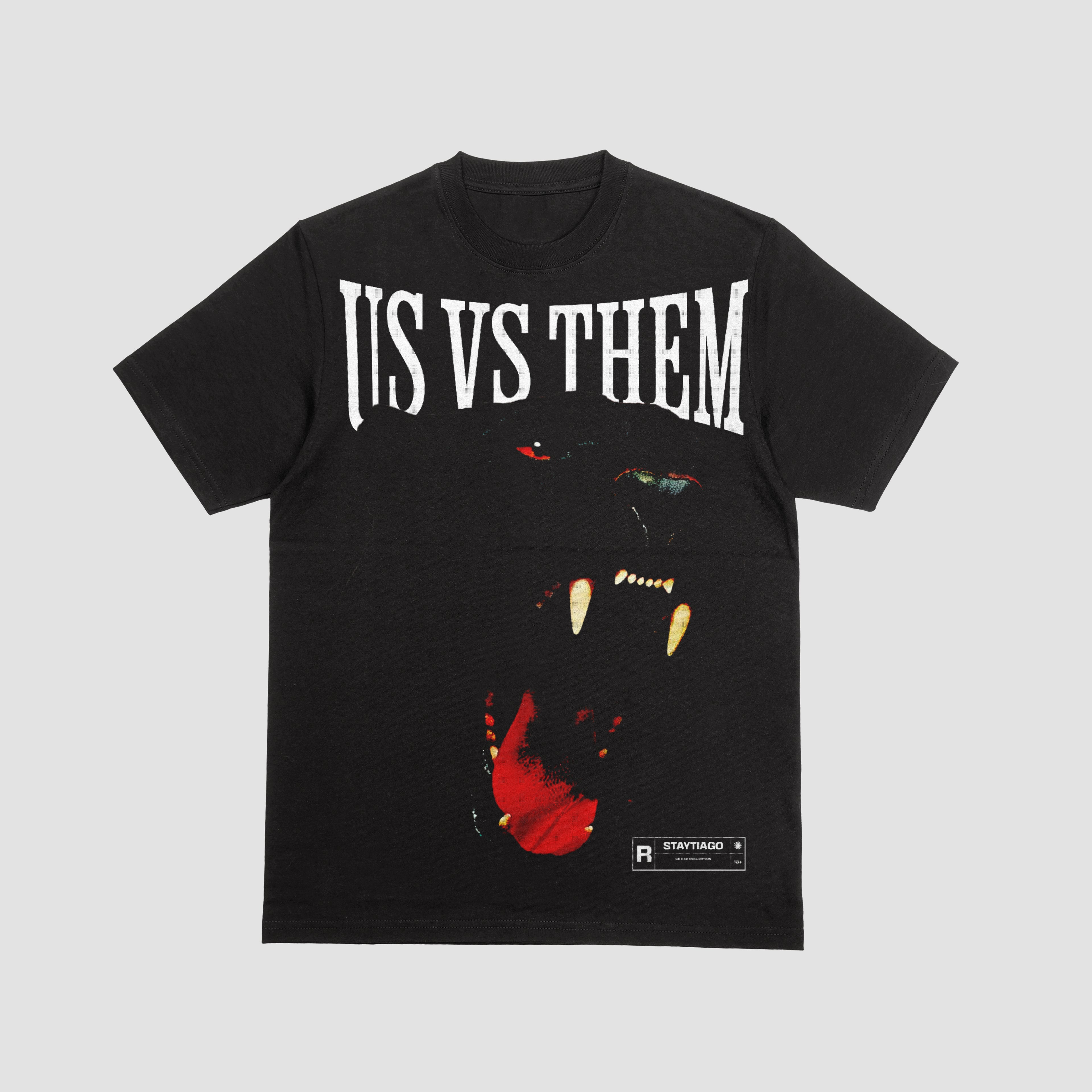 US VS THEM Oversized Panther Statement Tee